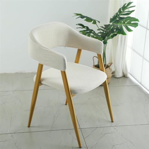 Fundas para Sillas con Respaldo Hueco 1/2 Juego Fundas para Sillones con Arco Fundas Elásticas para Sillas con Respaldo Curvo Protectores Lavables para Sillas De Comedor(Beige,1sets)