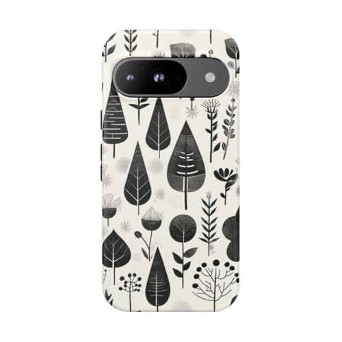 Coque rigide mate Monochrome Botanical pour Google Pixel 9 Blanc