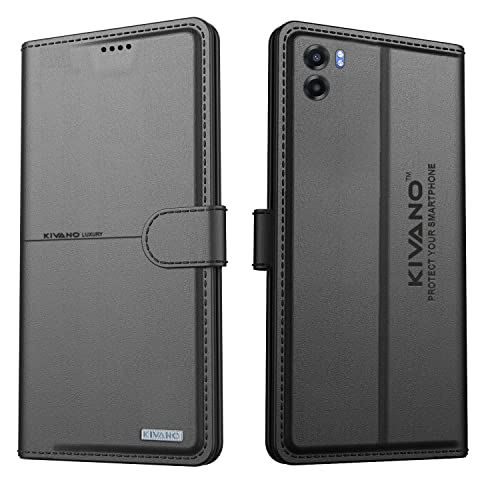 Image of KIVANO Professional Series Wallet Case For Oppo K10 5G / Realme Narzo 50 5G | Luxurious Design | Premium | PU Leather Flip Case Back Cover - Black