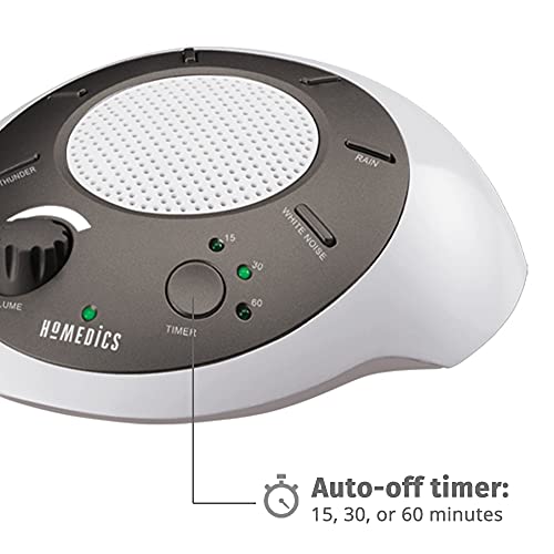 Homedics Soundsleep White Noise Sound Machine, Gold, Small Travel Sound Machine With 6 Relaxing Nature Sounds, Portable Sound Therapy For Home, Office, Nursery, Auto-Off Timer, By Homedics #TOP5