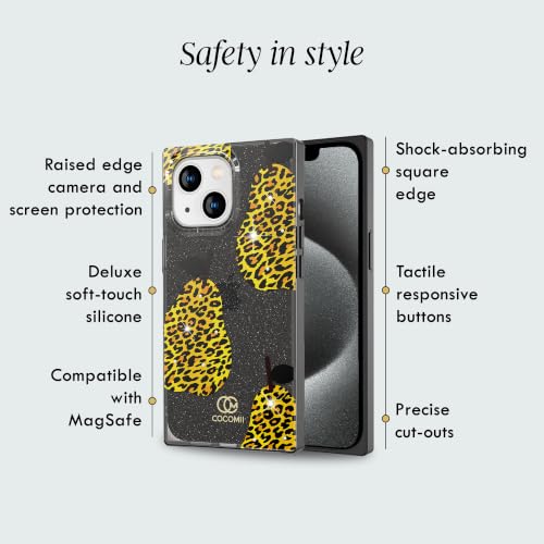 Image of COCOMII Rectangle for iPhone 15 Plus /14 Plus Case, Leopard Pear