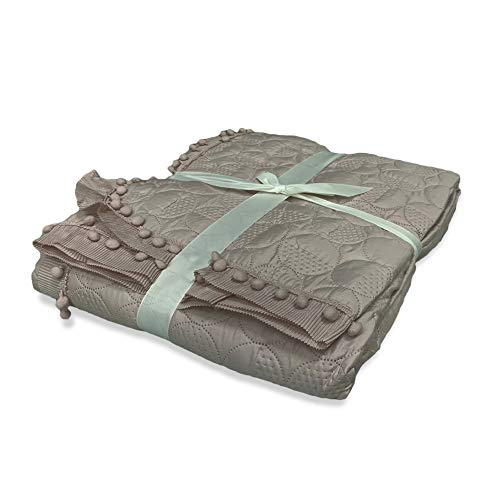 Nada Home Couvre-lit printanier pour lit simple IRGE 170 x 260 cm Art. PON PON 2980 Simple taupe, Dessus de lit matelassé