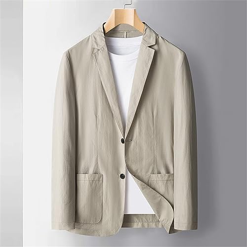 Summer Ultra Thin Blazer Single Layer Unlined Sunscreen Casual Suit Jacket for Men3