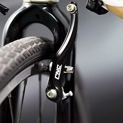 CNC V Brake Set, Bicycle Linear Pull V Brakes for Front/Rear Wheel, Long Arm 110mm, Black ...