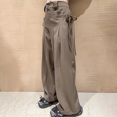 Teen Girls Baggy Casual Pants Elastic High Waisted Solid Color Loose Palazzo Pants Trendy Lightweight Soft Trousers2