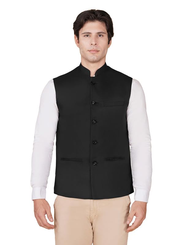 Image of DEIFIC Bandi Modi Koti, Nehru Jacket for Men, Cotton Waistcoat for All Occasion: Diwali, Wedding, Ethnic, Office Party, Formal & casual Look