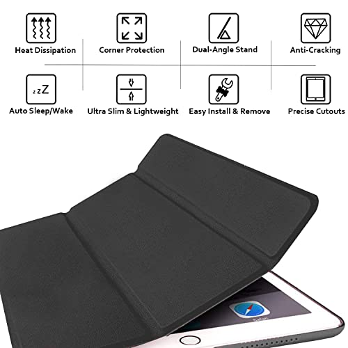 Image of DuraSafe Cases for iPad 10.2 inch 9th 8th 7th Gen PC Case A2602 MK2L3HN /A MK2P3HN /A A2603 A2605 MK663HN /A A2604 MK2N3HN /A MK6A3HN /A A2270 MYLC2HN /A MYL92HN /A A2428 A2429 A2430 A2197 MW762HN /A - Black