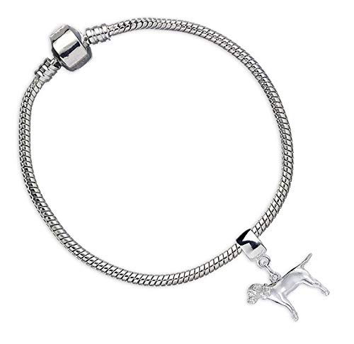 Charm de Border Terrier en plata de ley, joya grabada a mano ML024-SS 4