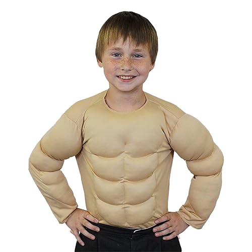 ILOVEFANCYDRESS Childs Fake Beige Muscle Chest - Standard Si