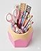 SPHTOEO Cute Pencil Shaped Pen Holder for Desk - Fun Classroom Decor & Teacher Appreciation Gifts - Pencil Flower Vase & Desktop Stationery Organizer for Kids & Girls (Pink)