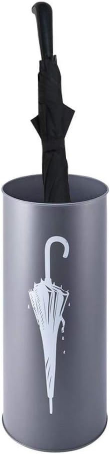 Household Iron Round Umbrella Stand Storage Bucket Storage Umbrella Receiving Rack Umbrella Rack(E)