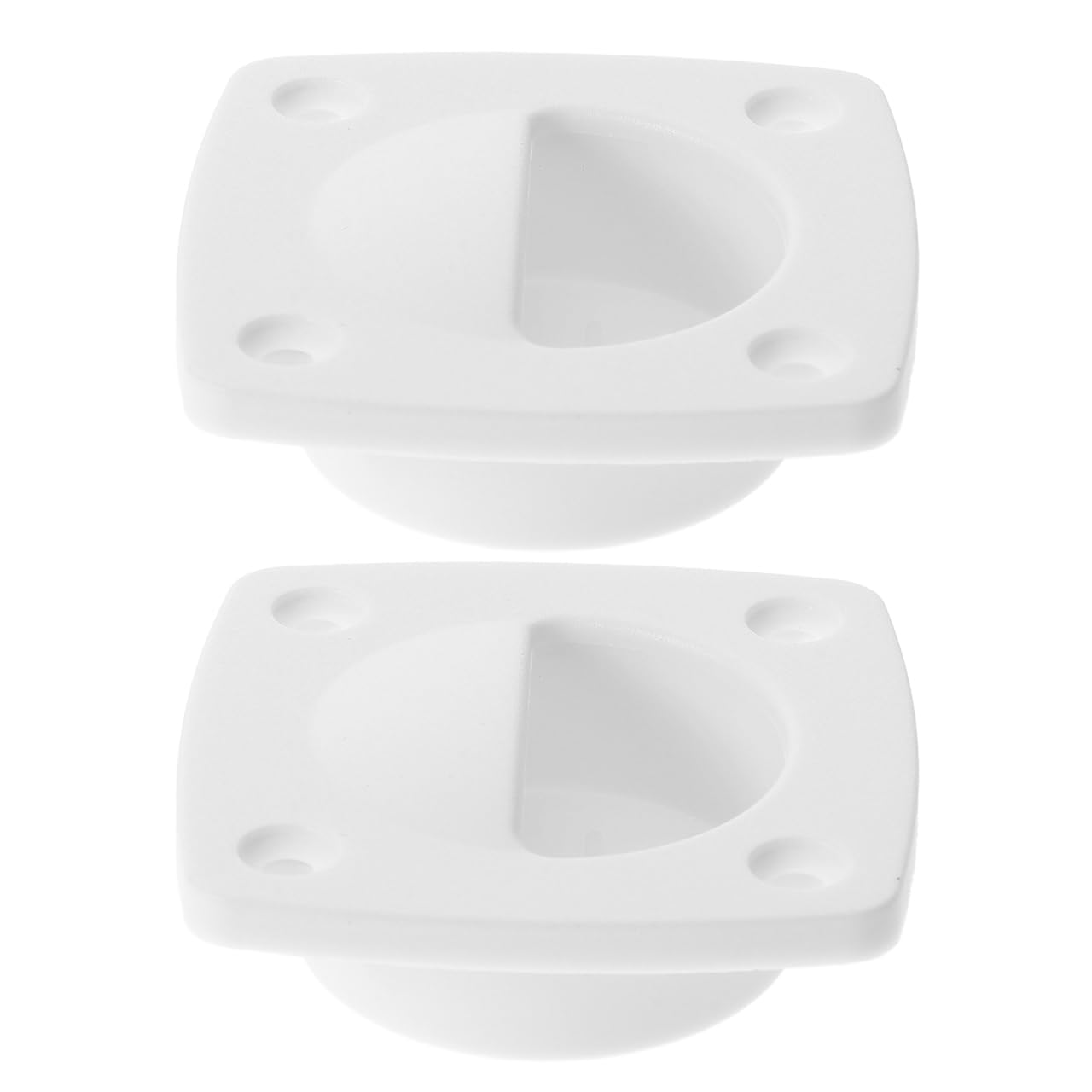 POPETPOP Poignée en Nylon Blanche Encastrée 2.36X2.36X0.59 Pouces pour Trappe De Bateau Poignée De Tirage Marine pour Portes Et Armoires Accessoires Nautiques