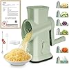 2025 Upgrade 6-In-1 Cheese Grater Military-Grade SUS304 Blade - 3S Fast CutSGS Certification - German Nano Strong Suction BaseCheese Grater Hand Crank Suitable for Home Use (Green 1)