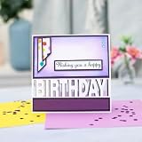 Wykrojniki z angielskimi słowami wielkimi literami do tworzenia kart, urodzinowe metalowe wykrojniki do papieru, scrapbookingu, szablony do albumu, na imprezę, wesele, festiwale, dekoracja
