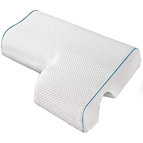 JACKGOLD Arched Cuddle Pillow,Couples Pillow with Slow Rebound and Breathable Memory Foam,Couple Cuddle Sleep Pillow for Anti Pressure Hand (Left) Cover