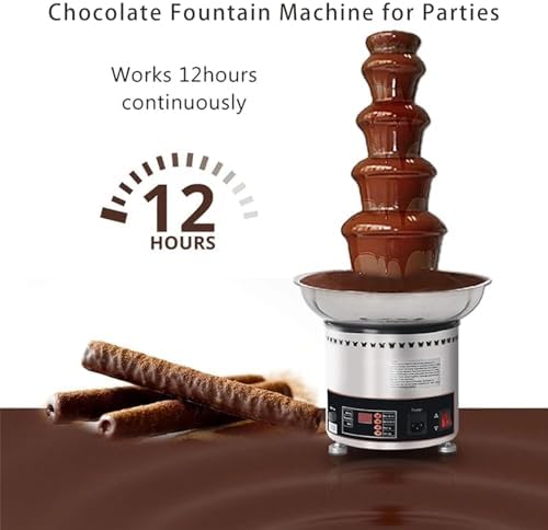 6-Tier Electric Chocolate Fountain Machine - Melts Chocolate, Cheese, Queso, Candy & Liqueur for Parties, Date Nights & House Events - Perfect for Entertaining and Celebrations!