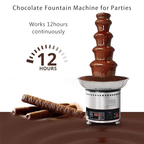 300W Commercial Chocolate Fountain 3-Tier Fondue Machine with Temp Control, Rust-Proof Stal nierdzewna, Idealny na imprezy Weddings Wydarzenia