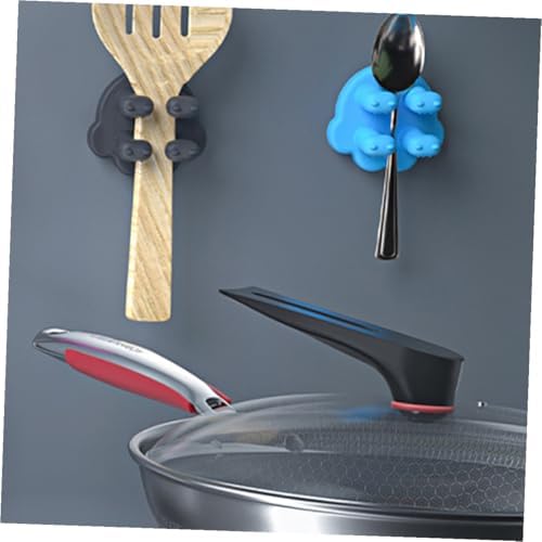 Miniatura 4 de 4 ganchos autoadhesivos de silicona para cepillos de dientes estante de almacenamiento de pared para baño y cocina con diseño de drenaje, apto para