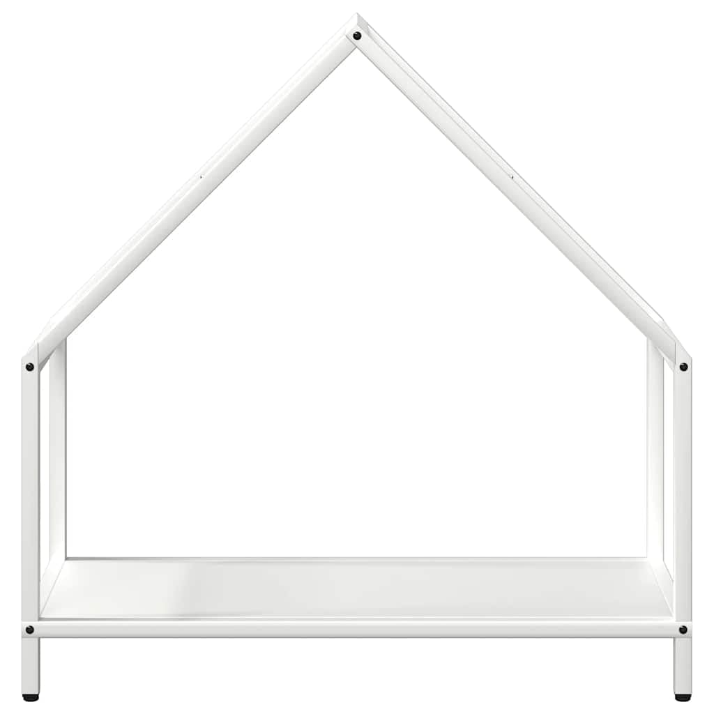 Biały stojak na drewno opałowe, wytrzymały, wykonany ze stali walcowanej na zimno, wymiary 60 x 25 x 60 cm, nadaje się do użytku wewnątrz i na zewnątrz, do kominka lub paleniska, maksymalne obciążenie
