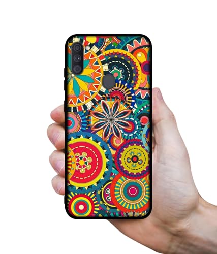 Image of Ring Pattern Print Design Premium 2D Printed Metal Back Case Cover for Samsung Galaxy A11 4G / M11 4G