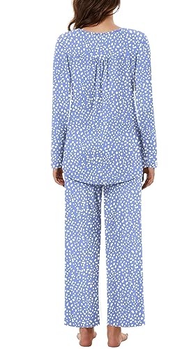 Bestbee Women's Pajama Set, 2 Piece Lounge Outfits Sleepwear Fall Long Sleeve Long Pant With Pockets Ladies Pjs4