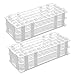 MYB liefert 2 Stück Reagenzglashalter 40 Löcher / 60 Löcher, abnehmbares Zentrifugenrohrgestell Kunststoff-Reagenzglasständer-Set, weiß (60 Löcher 16mm)