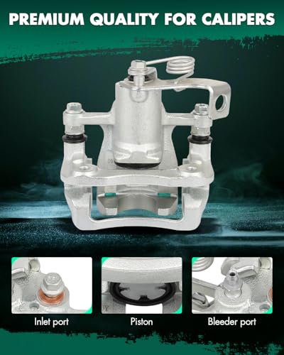Image of SCITOO - Rear Left Disc Brake Caliper Assembly with Bracket For Kia For Rio 2012 2013 2014 2015 2016 2017 19B6811