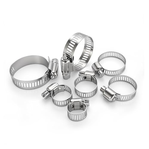 image for imsiboc 30PCS 304 Stainless Steel Hose Clamp, 3/4'' - 1-1/4'' (18-32mm