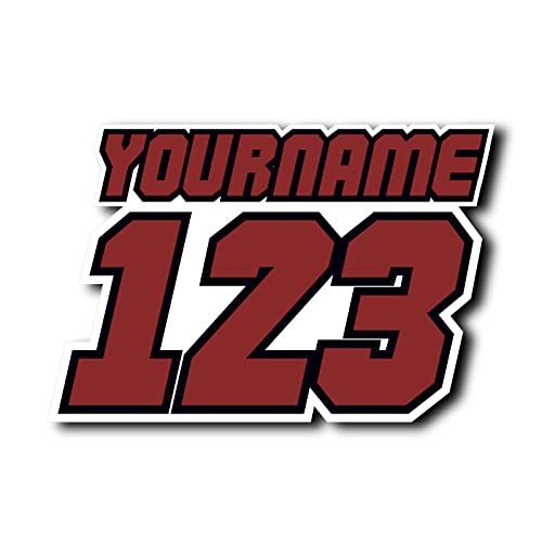 KETABAO Custom Racing Number Text Stickers Bold Glossy Vinyl Decals for Motorcycle MX Dirt Bike Motocross| Durable 3"-16"|Weather-Resistant|Personalized Race Numbers