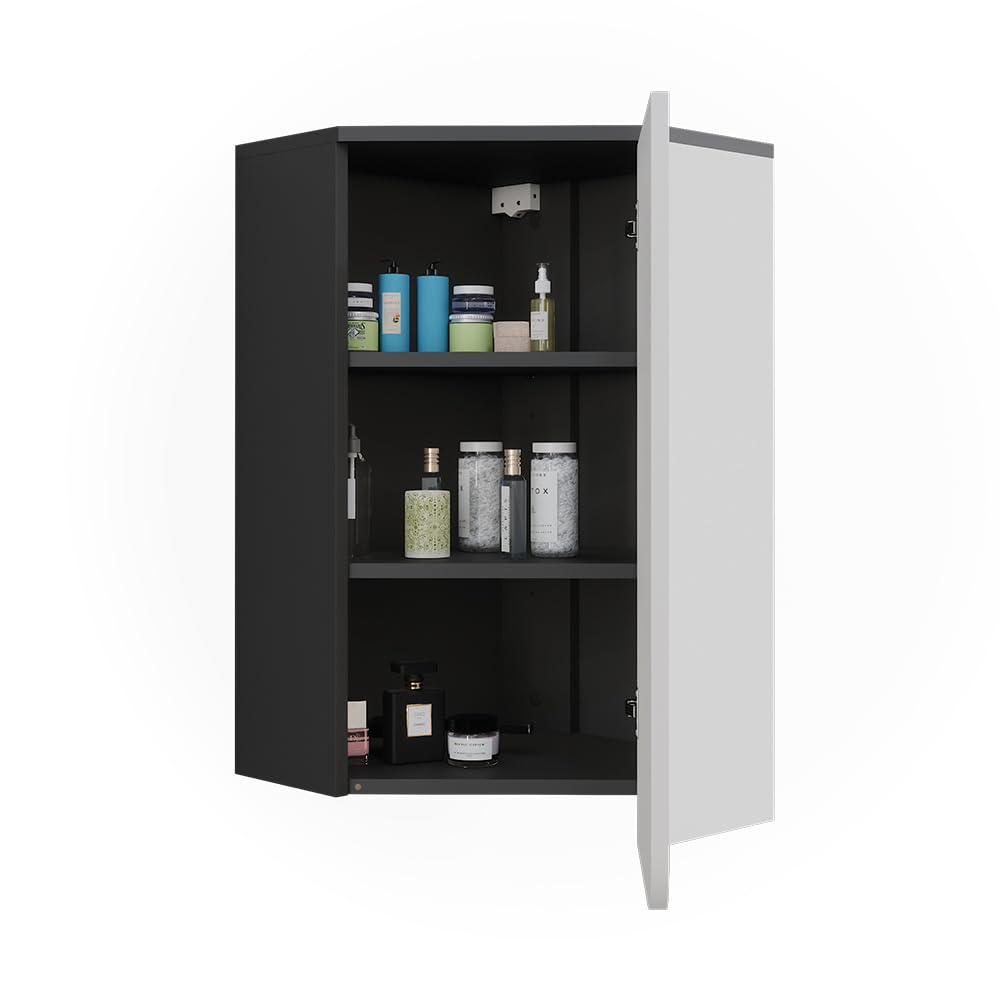 Vicco Badkamerkast Karen, Sonoma/Wit, 50 x 75 cm met deur en open vakken