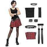 DAZCOS Nana Osaki Cosplay Costume with Accessories Punk Full Set Outfits for Women (X-Small)