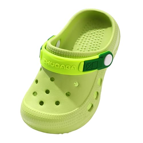 toddler clogs boys girls kids dinosaur garden shoes slip on sandals slides water summer shoes for outdoor beach poolpuregreen8-9 toddler