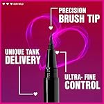 wet n wild Mega Last Breakup Proof Liquid Eyeliner - Ultra-Fine Brush, Waterproof, 16-Hour Long-Lasting Wear- Cruelty-Free & Vegan - Black - Image 3