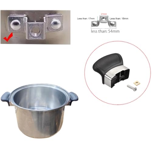 OZXNO 2 Pcs Replacement Handles for Pots and Pans Anti-Scald Pot Handle Stainless Steel Pot Short Side Handles for Single-Hole of Pressure Cookers