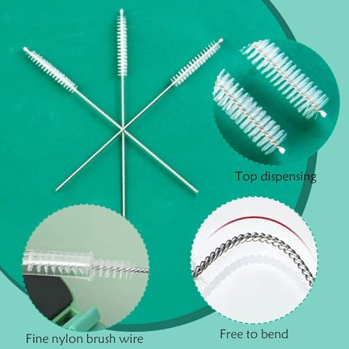 20 Stück Hörgeräte-Reinigungsbürsten, Edelstahl-Nylon-Reinigungsbürsten, Hörgeräte-Reinigungswerkzeuge, Tragbare Reinigungsbürsten