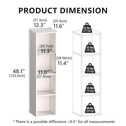 4-Cube-Storage-Organizer-Cube-Shelf-Freestanding-4-Tier-Open-Shelf-Bookcase-for-Home-Office-Bedroom-Living-Room-Study-White