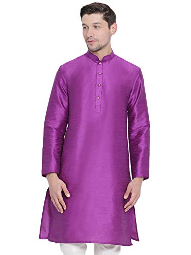 Image of VASTRAMAY Men Light Blue Cotton Kurta Pyjama and Dupatta Set (VASMKWH000nPCWHnD5AQ 36) | Independence Day