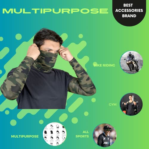 Image of NEON ROCK Winter Pure Cotton Combo Bandan Super Soft, Breathable for Winter Head, Hair & Arm Cover with UV Protection for Headband, Soft Neck Scarf for Biking, Gym, Yoga & Outdoor Use