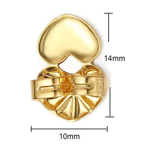 Fomissky-sisa Ear Lifters for Earrings As Seen On TV 3 Pairs Per Set, Hypoallergenic Post Earring Backs for Heavy Earring Metal Secure Earring Backings4