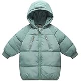 LANBAOSI Baby Boys Girls Winter Coat Toddler Kids Warm Hooded Jacket Outerwear Green