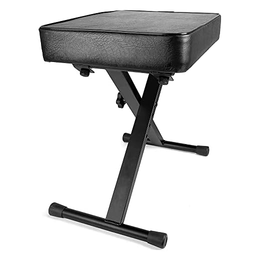 Banco de teclado acolchado ajustable de Rockjam Premium o taburete de piano digital
