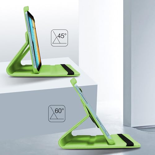 Image of TGK 360 Rotatable Smart Flip Cover for iPad mini 7 Case A17 Pro 2024, iPad mini 7th /6th Generation 8.3 inch (Green)