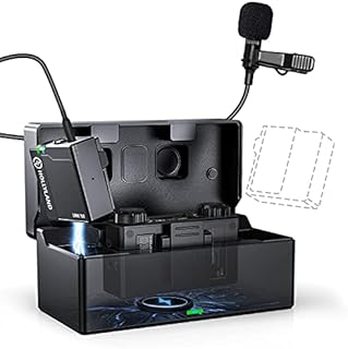 Hollyland Lark 150 Wireless Lavalier Microphone 2.4G Dual-Channel Lapel mic with Charging Case,2&20g Transmitters 5ms Latency &100m DSP with Cameras iPhone Mixer PC for Video Makers (Solo Kit)