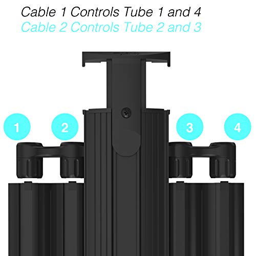 IQuatics unità Luminosa T5 a 4 Tubi da 92 cm