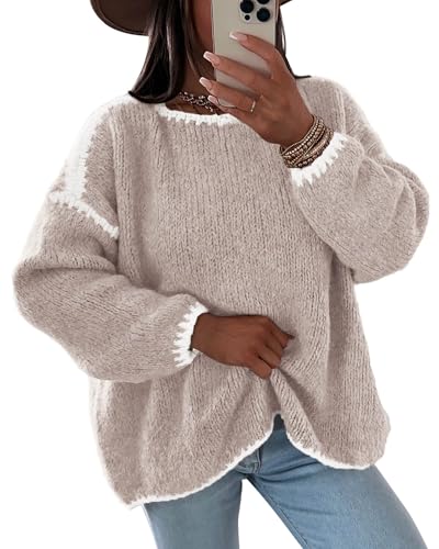 トップス andmary Fluffy loose knit KIRUNDO Womens Sweaters 2025 Fall Oversized Long Sleeve