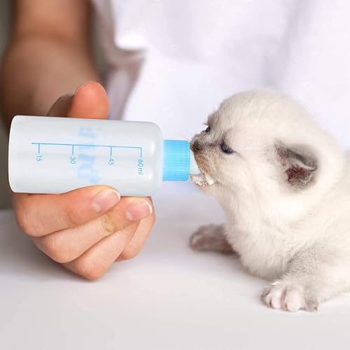 Image of Pets Empire Puppy Nursing Bottle Kit, Dog Cat Puppy Milk Feeding Bottle with 4 Replacement Nipples Milk Feeder Nursing Care Set and 1PCS Nipple Brush (150ml)