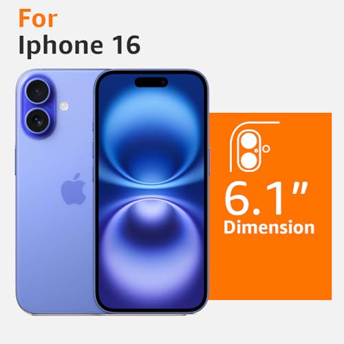 Image of Amozo for iPhone 16 Back Case Cover | Ultra Hybrid Transparent Camera and Drop Protection Back Case Cover for iPhone 16 - (Polycarbonate|Clear)