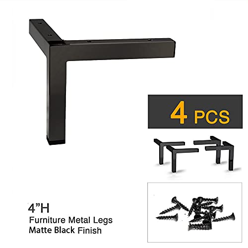 Akb Hardware AKB9011 Set Of 4 Modern Square Metal Tube Furniture Legs thumb #1