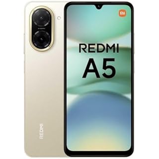 XIAOMI Redmi A5 3G smartphone, 3+64GB, Oro, schermo grande 6,88”, fotocamera principale da 32MP, batteria da 5200 mAh (tipo), caricabatterie non incluso