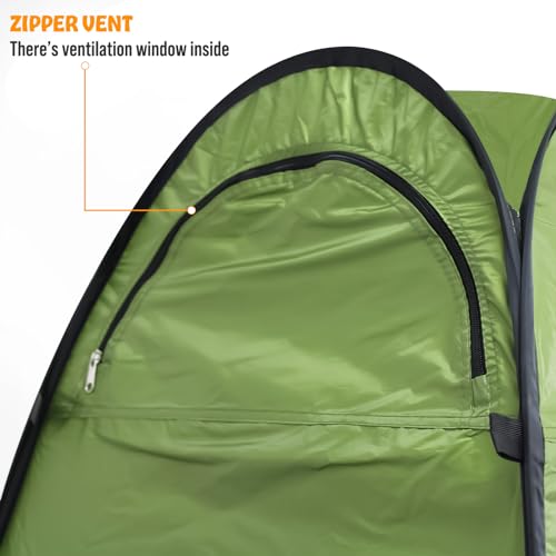 Crystals Pop Up Toilet Tents for Camping, Pop Up Changing Tent for Shower, Privacy Tent Portable Changing Room for Outdoor Adventures, Hiking, Fishing, Beach or Picnic (Green) - Image 3
